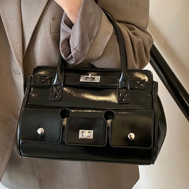 

Высококачественная женская сумка большой вместимости, новинка 2025, модная пригородная сумка через плечо, универсальная сумка