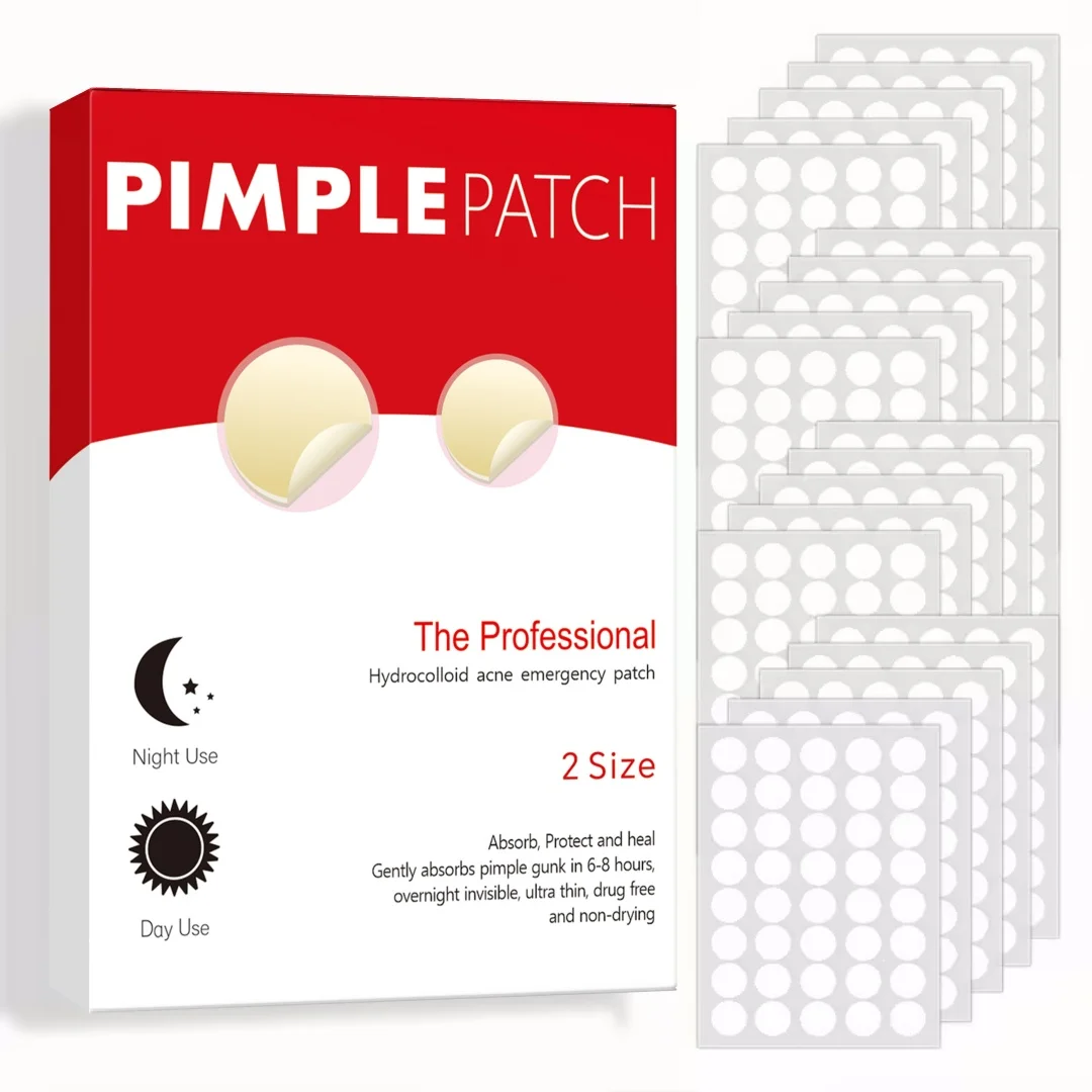 200/800/400Pcs Pimple Patch 2 Sizes Hydrocolloid Acne Patch Day Night
