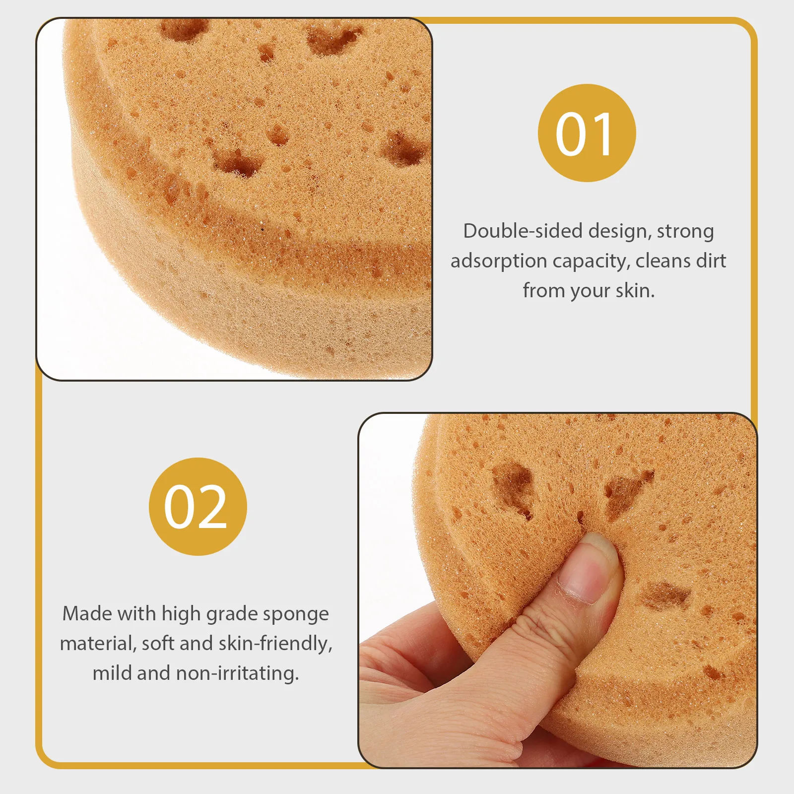 

4pcs Shower Sponge Bath Loofah Soft Exfoliating Body Scrubber Double-Sided Cleans Dirt Sponges For Bathing Women Men Kids Shower