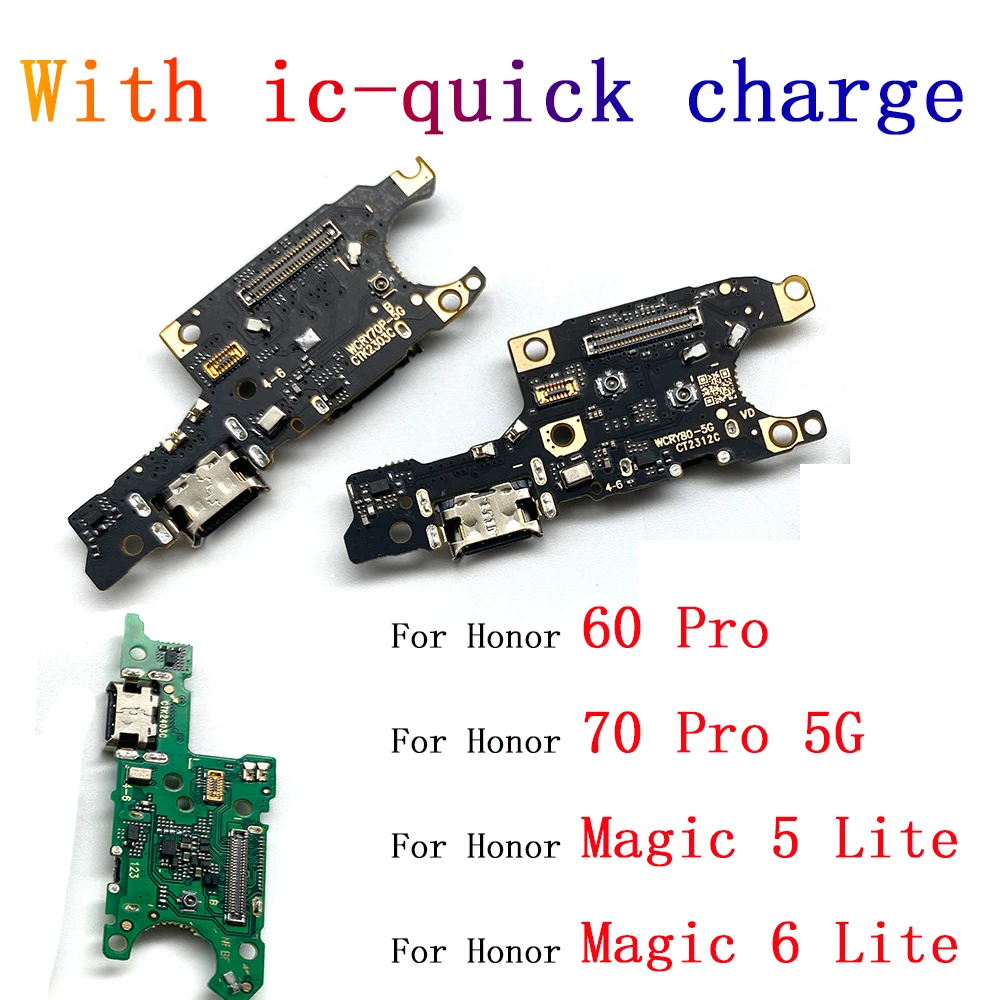 

10 шт., новый для Huawei Honor 60 70 80 90 Pro Lite Pro Magic 5 6 Lite 6 Pro USB-разъем для док-станции, порт для зарядки Micro Flex