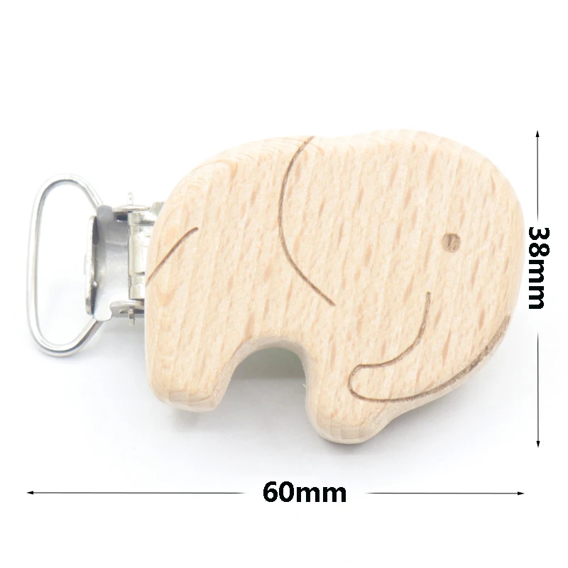 10pcs 2022 latest Animal Style Baby Pacifier Clip baby wooden Pacifier Holder care accessories for metal dummy pacifier chain