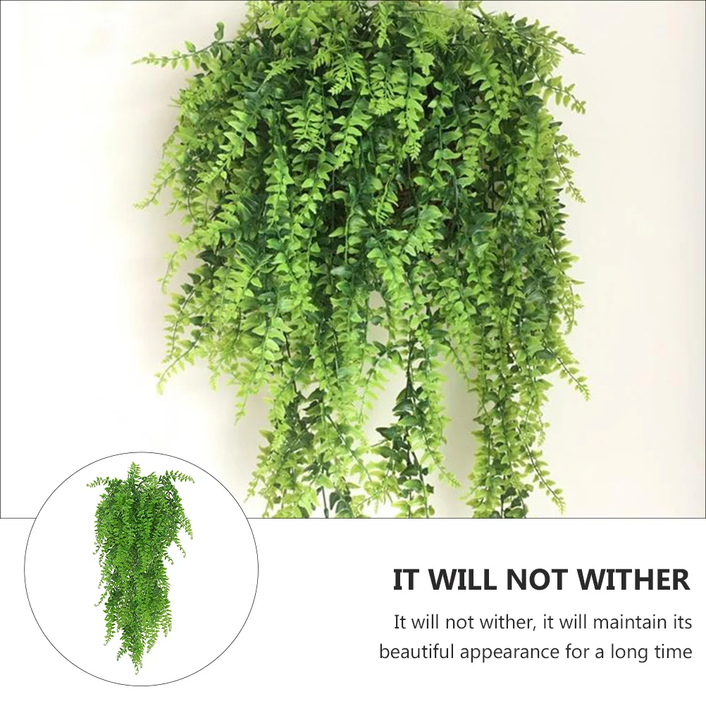 

2Pcs Artificial Wall Hanging Decor Fish Tank Outdoor Faux Fake Plants Artificial Greenery Plant Fake Hanging Plants Home