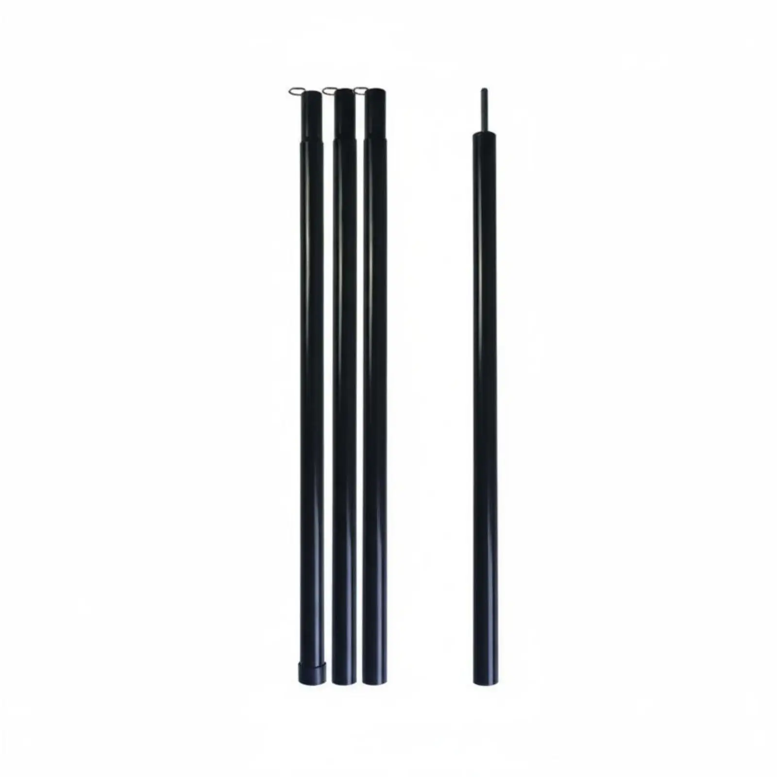 Heavy Duty Tent Support Pole Folding Iron Tarp Poles with Spring Buckle for Camping Awning Outdoor Shade Setup