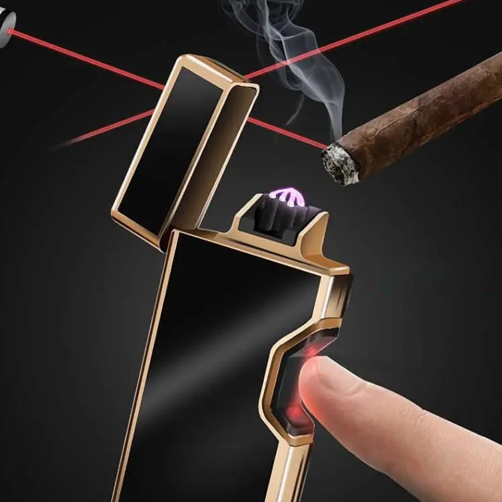 

Инфракрасная Индукционная перезаряжаемая ветрозащитная плазменная зажигалка с двойной дугой крутая технология гаджет Подарки для мужчин