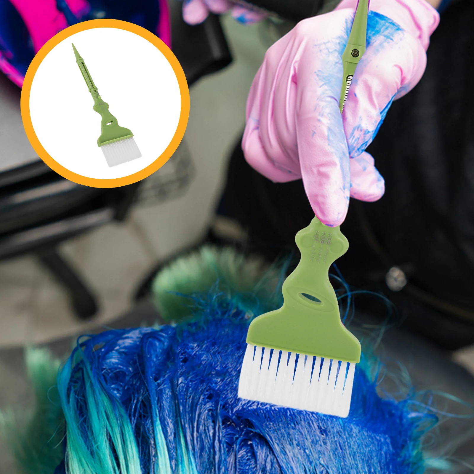 

Ergonomic Hair Coloring Brush Dye Comb Highlighting Tool Salon Home Use Flexible Comfortable Hairdressing Supplies