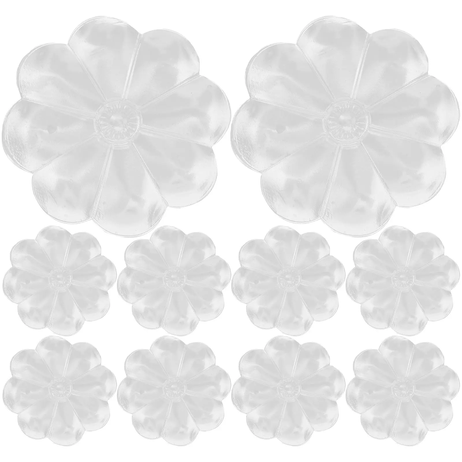10Pcs Wall Protectors Door Knob Stoppers Transparent Flower Shape Door Crash Pads Self-Adhesive Protective Pads for Home