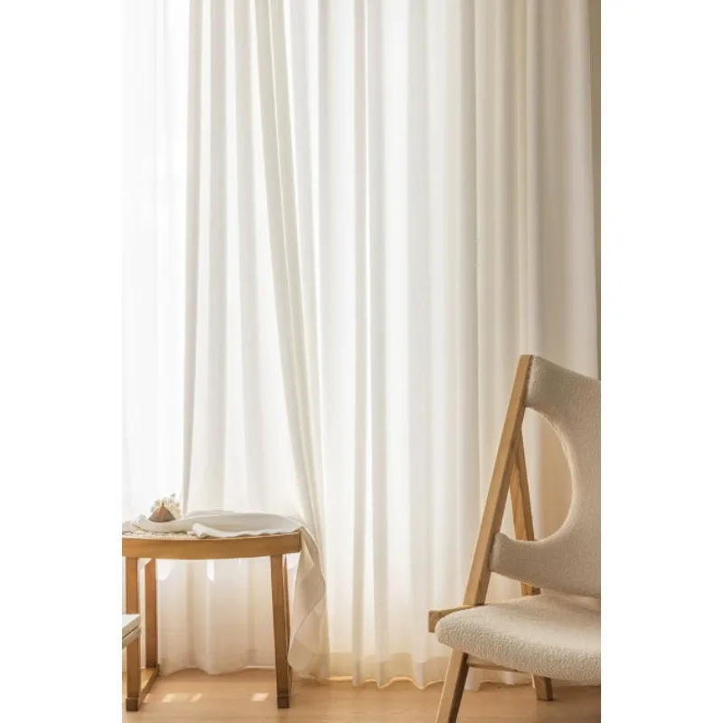 Simple Modern Style Light Luxury Japanese Cashmere Yarn Curtains Living Room Bedroom Balcony Blackout Curtains
