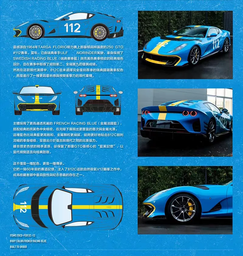 TOC 1:64 812C Competizione V12 FUELME Subsidiary Diecast Diorama