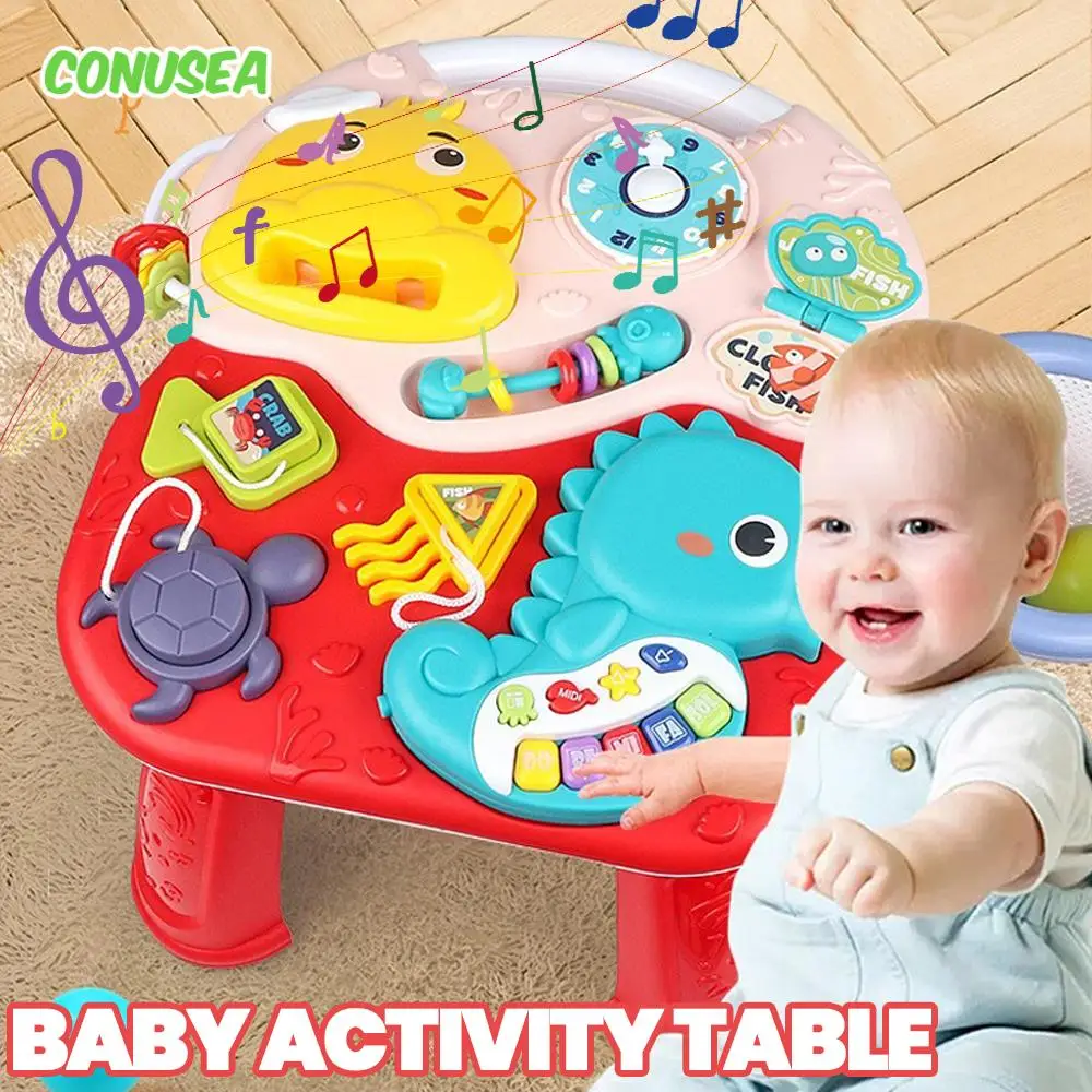 

Baby stroller walking Activity Table Musical Toys Sound Maker Games for Babies Sensory Toys Movement Developing Educational Toys