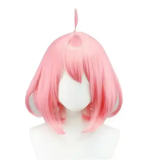 Anime Anya Forger Short Pink Cosplay Synthetic Wig Short Hair Simulation Scalp Halloween Party Woman Wig