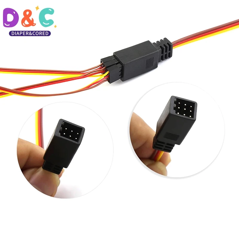 1 To 2/3 Y Wire 350mm 1 Drag 3 Line Remote Control Cable Servo Fan Extender For JR RC Car TRX4 Parts