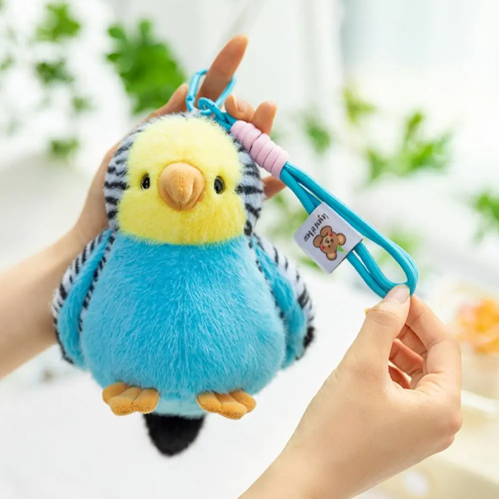 10 Styles Cute Animal Bird Keychain Simulation Sparrow Bird Pendant Kawaii Colorful Furry Birds Keyrings Bag Pendant