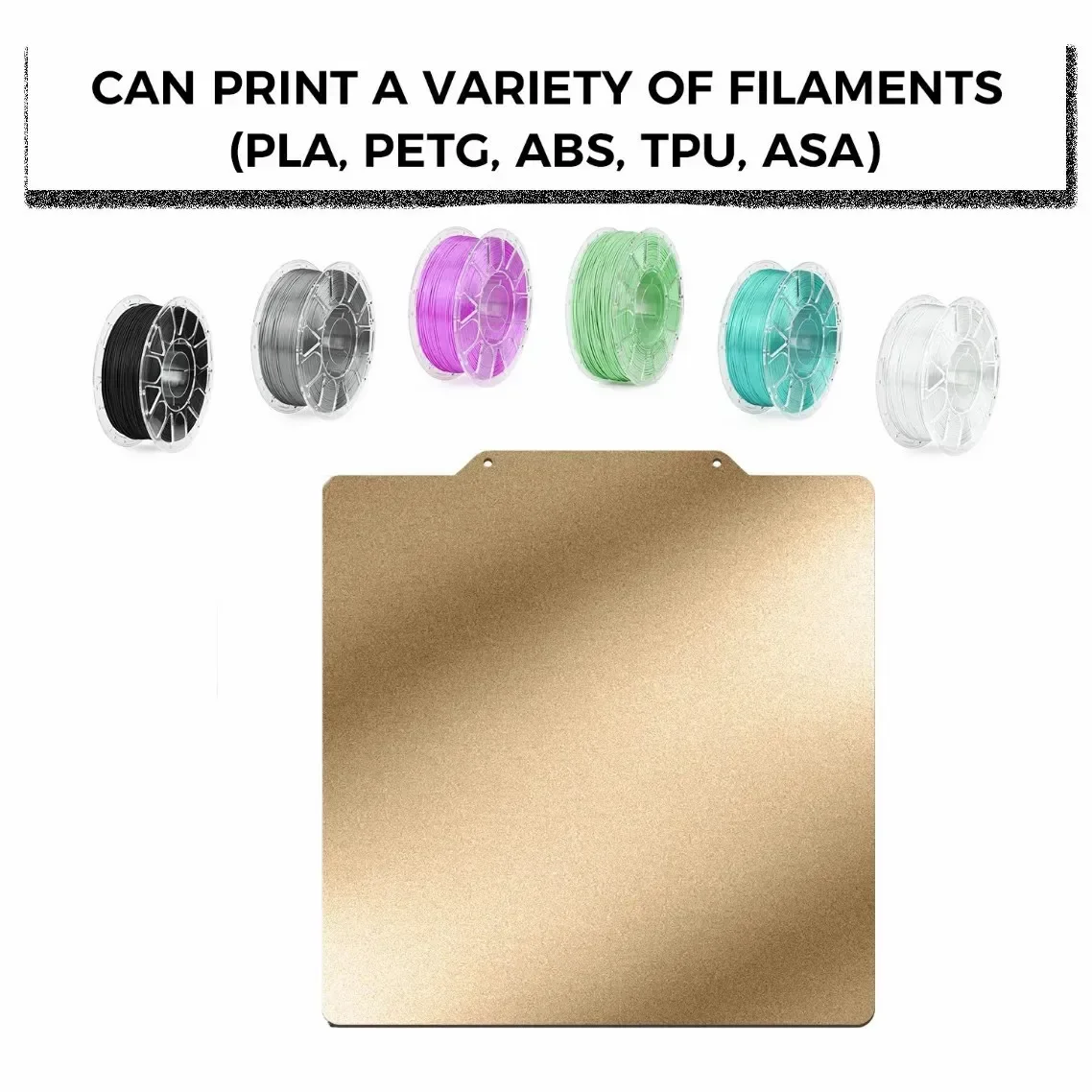 

220/235/250/300/310/350mm For Ender 3 CR10 Bambu P1P SW-X1 PEI Build Plate Magnetic PEI Powder Sheet Texture Bed Build Plate