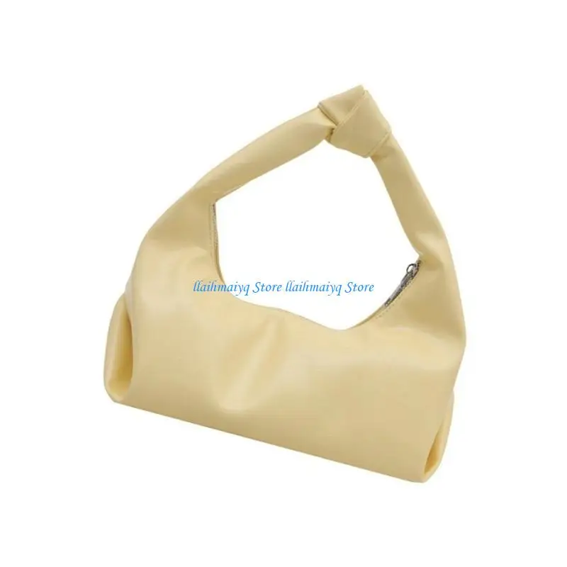 573B Contemporary Underarm Bag Soft Handbag PU Fabric Multiple Pockets Comfort