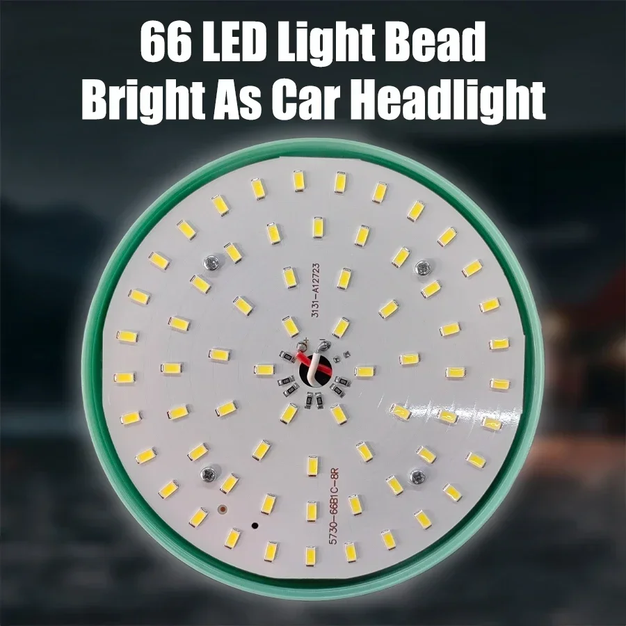 66Led التخييم ضوء المدمج في 3*18650 بطارية قابلة للشحن مصباح خيمة مع خطاف شفط المغناطيسي مصباح يدوي خارجي مصباح التخييم #2