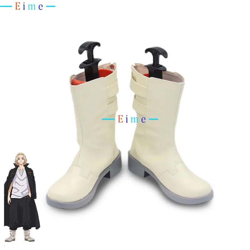 

Sano Manjiro Cosplay Shoes Invincible Mikey Cosplay Boots Anime Tokyo Revengers White Boots Halloween Party Accessories