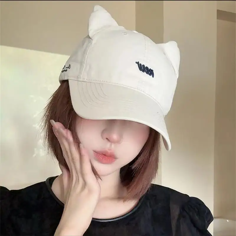 Japanese Style Cute Woolen Cat Ear Beret For Women Autumn And Winter Duckbill Octagonal Hat〔Funny〕