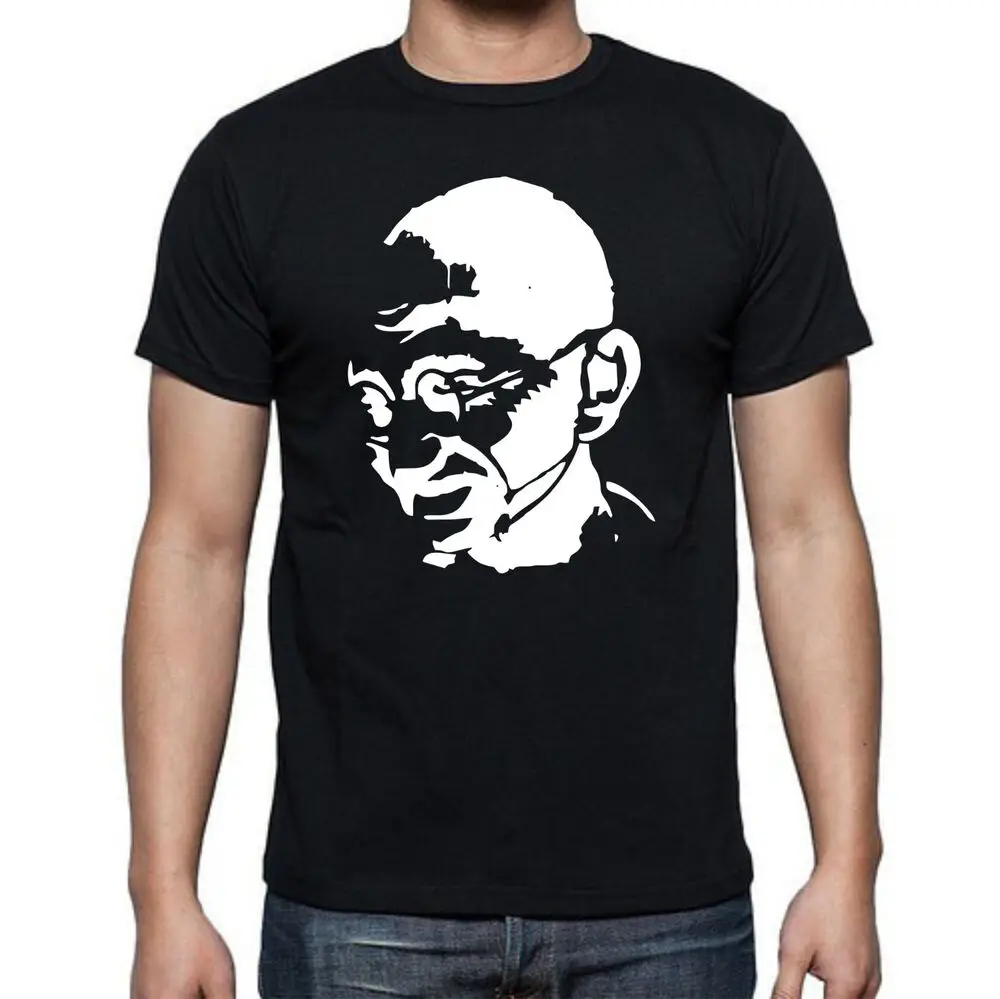 Gandhi Face Portrait Change World Tee t-shirt all sizes and colors  Tees Cotton Luxury brand vintage oversized