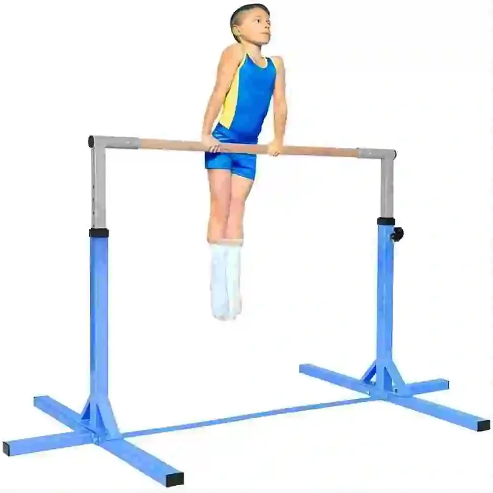 Gymnastics Bar for Kids   Adjustable  Gymnastic  Bar with Gymnastic mats Training Kip Bar for Home