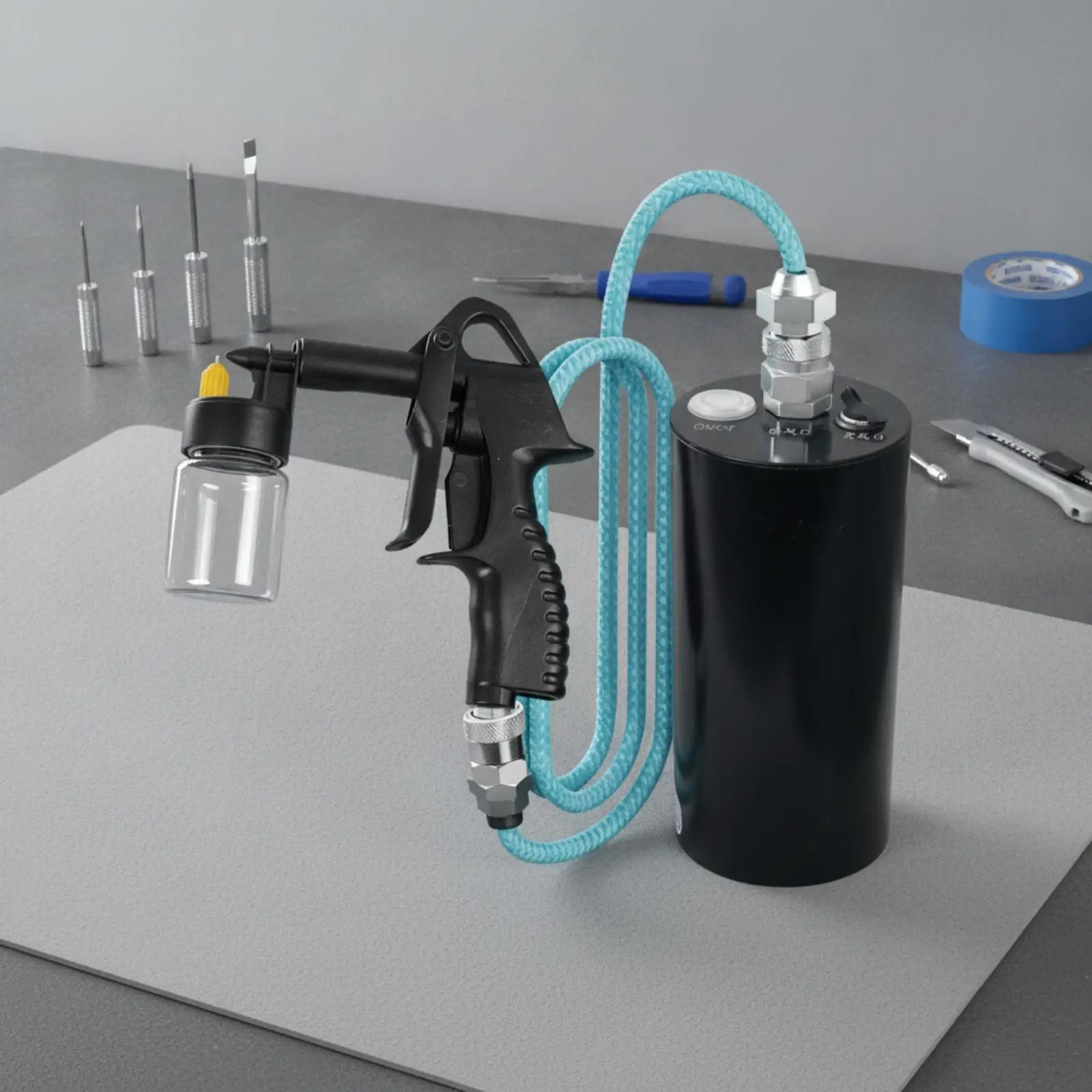 Electric Air Spray Painting Device Portable Metal Air Pump Compressor for Pneumatic Spraying Workshop Air Supply