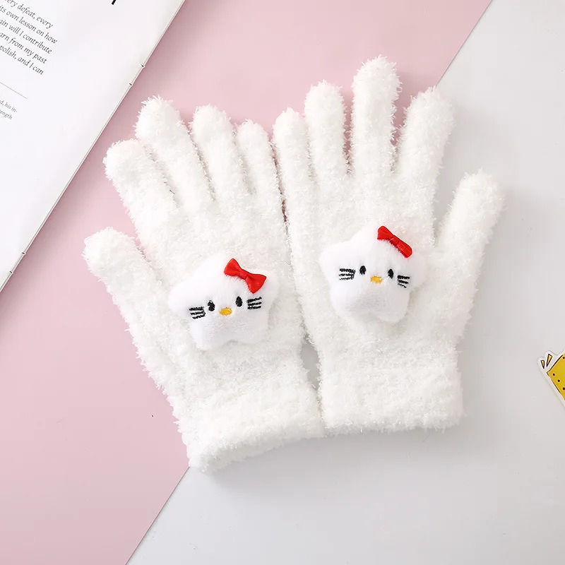 قفازات الخريف والشتاء لركوب الدراجات قفازات كرتونية جديدة لطيفة قفازات شتوية دافئة وسميكة للطلاب