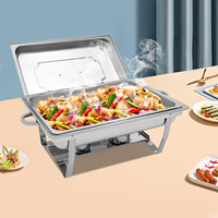 Rectangular 9L Stainless Steel Food Warmer Buffet Server Stainless Steel Chafing Dish Chafing Dish Buffet Set