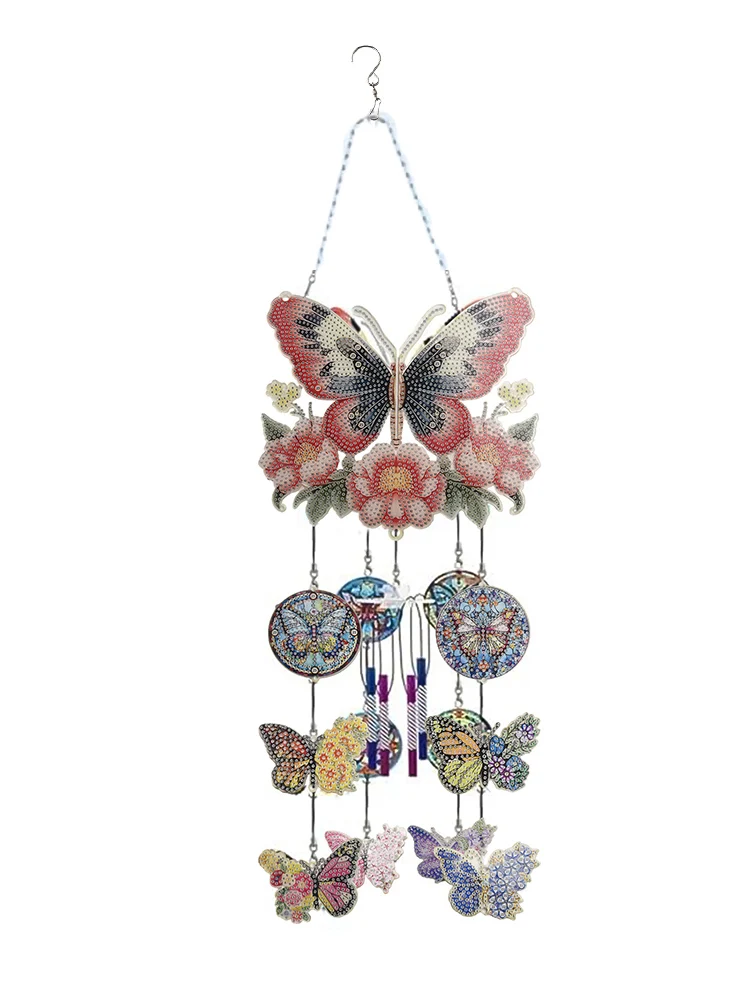 1pc/Set DIY Butterfly for Diamond Art Sun Catchers Double Sided Wind Chimes With for crystal Diamond-Painting Sun Catchers For