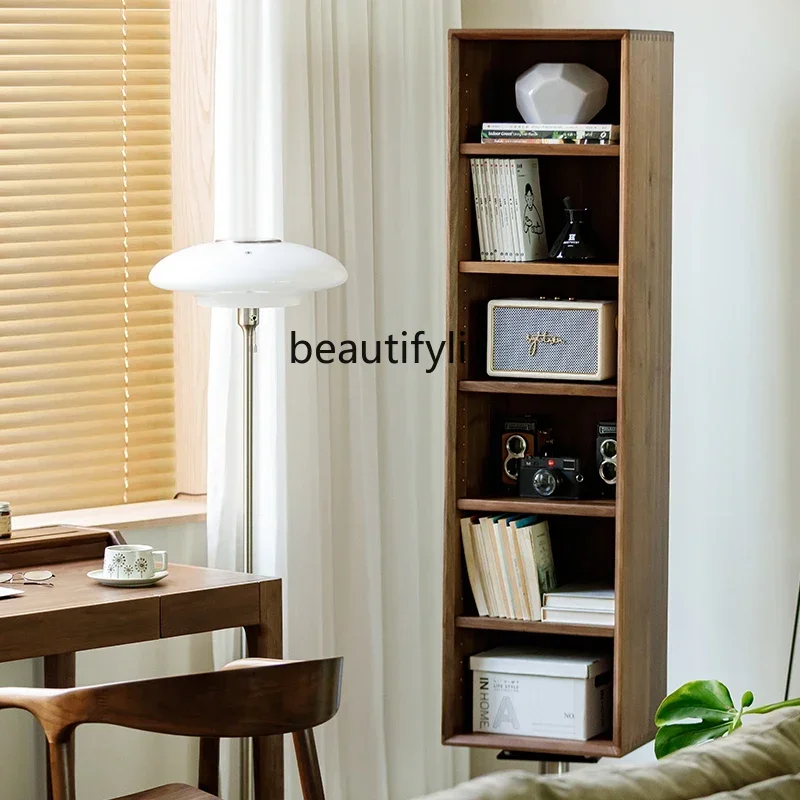 

46All solid wood full-body mirror, black walnut home floor-to-ceiling entrance, full-length mirror, rotating mirror multi-functi