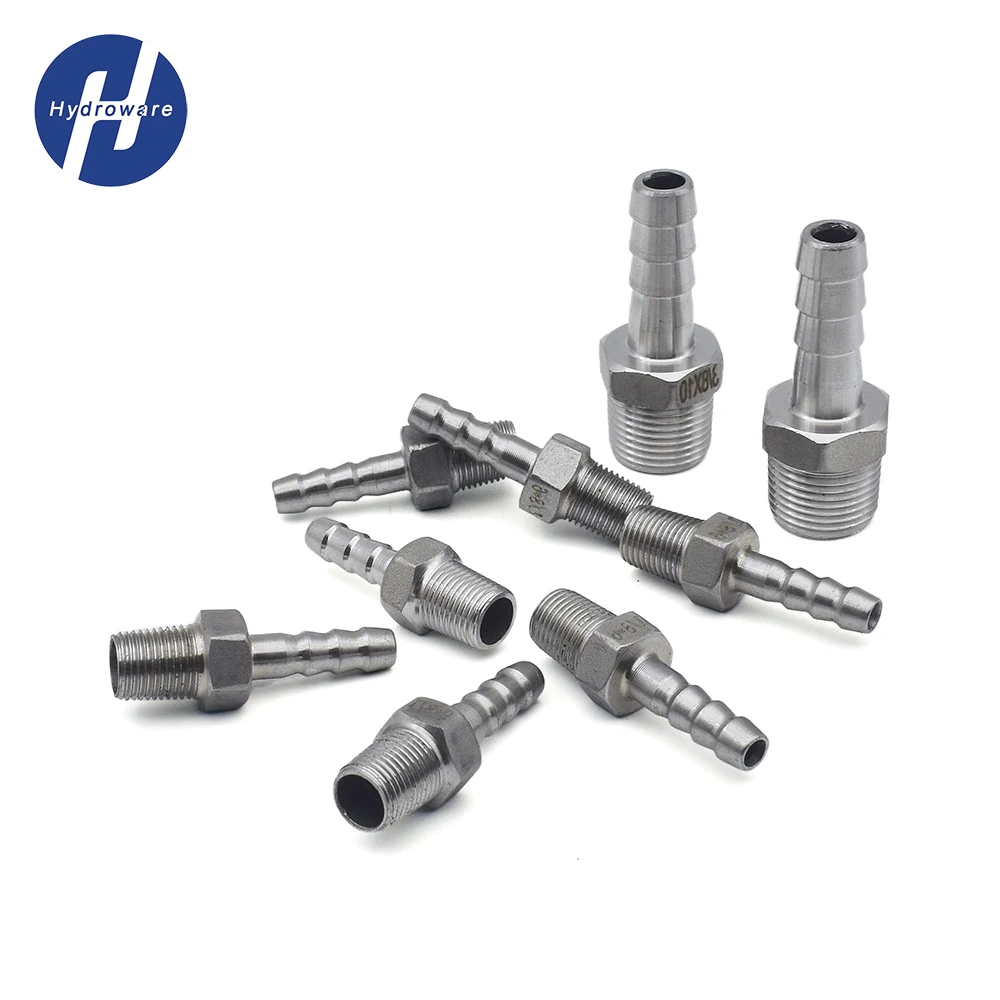 

6mm To 25mm Hose Barb X 1/8" 1/4" 3/8" 1/2"3/4"1" BSPT Male Thread 304 Stainless Steel Pipe Fitting Coupler Connector