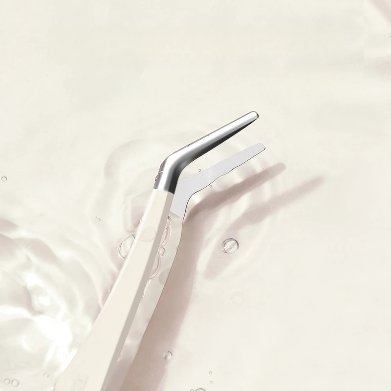 Pinzas de peine para pestañas, pinzas de extensión de pestañas profesionales antiestáticas no magnéticas de acero inoxidable, herramientas de maquillaje, 1 ud.