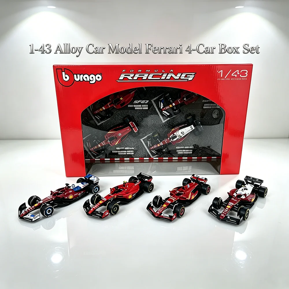 bburago-1-43-coffret-de-4-voitures-ferrari-classic-collection-modele-de-voiture-en-alliage-jouet-55sainz-16-leclerc-44-hamilton-sf23-sf24-sf25-2023~2025