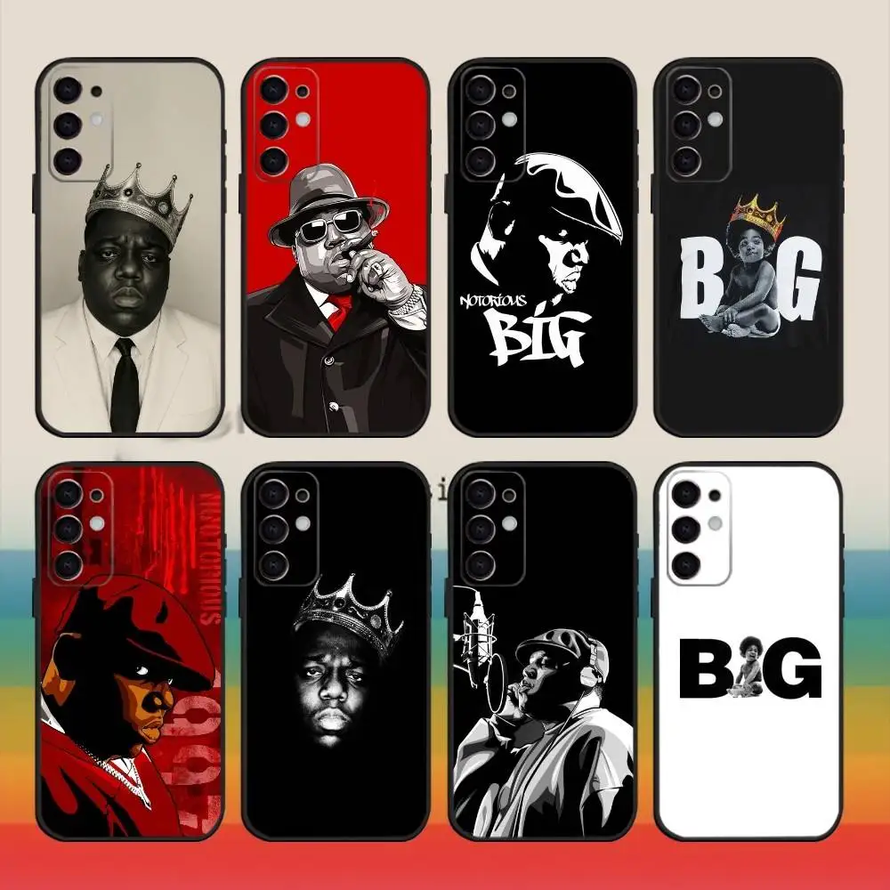 Biggie Smalls Notorious B-BIG Art  Phone Case For Samsung S25,S24,S23,S22,S21,S20,Ultra,Plus,FE Black Soft Cover