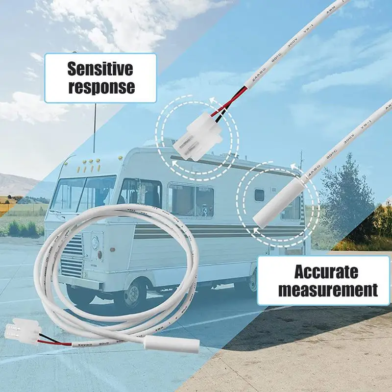 Refrigerator Defrost Thermostat Wear-Resistant Thermostat Replacement Refrigerator Thermistor Insulated Quick Response