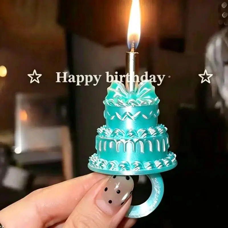 Creative Cute Bow Birthday Cake Ring Hypoallergenic Stainless Steel Ring for Birthday Party Thoughtful Gift for Girls