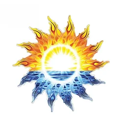 PersonalityTribal Sun Ocean Tropical Graphiccar Sticker for RV Trailer Motorhome Camper Decal Waterproof Accessories pvc ๏ผ10cm