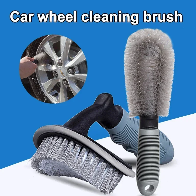 New Car Wash Nylon Brush Wheel Tire Rim Scrub Brush Car Truck Motorcycle Bicycle Washing Cleaning Tool Car Accessories City Wolf