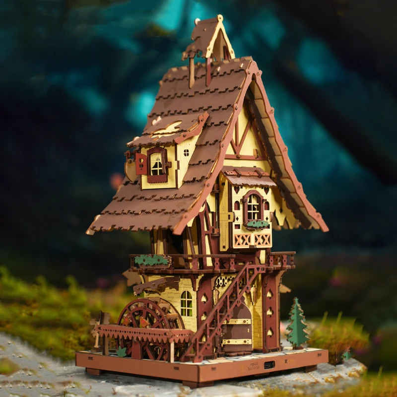 Reloj de cuco Kawaii de dibujos animados, reloj para sala de estar y dormitorio, adornos decorativos, montaje hecho a mano de madera, regalo de cumpleaños Retro