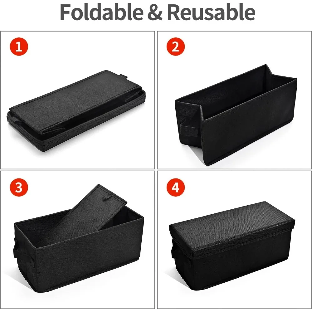 Foldable CD DVD Storage Box With Lid Movie Media Organizer Bin Non Woven Fabric Container For Video Games Books Clothes Cabinets