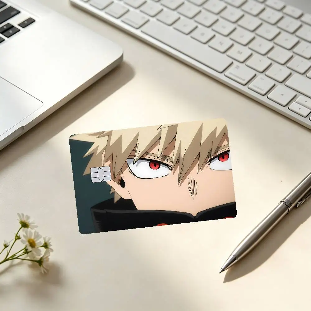 Anime B-Bakugo K-Katsuki Card Stickers Credit Card DIY Card Protector Stickers Waterproof Film Skin Cover