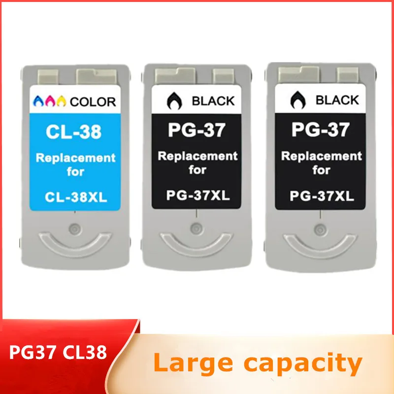 Compatible Ink Cartridge for Canon PG37 CL38 PG 37 CL 38 PIXMA MP140 MP190 MP210 MP220 MP420 IP1800 IP2600 MX300 MX310 Printer