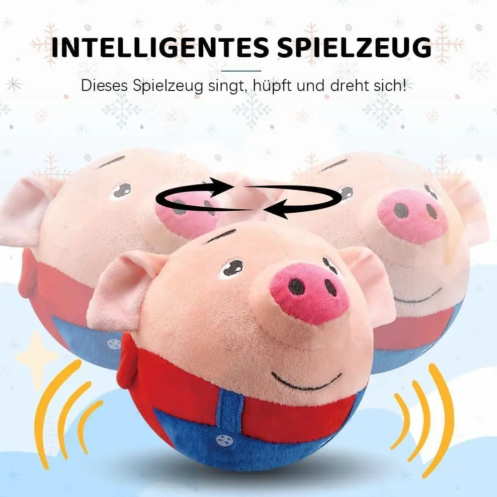 Cute Seagrass Pig Jumping Ball Learning To Talk And Singing Bouncing Electric Plush Toy Jumping Puppy Rabbit Baby Puzzle Toys