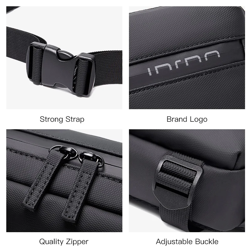 INRNN New Men Waist Bag Fanny Pack Men\'s High Quality Waterproof Outdoor Sports Chest Bag Male Casual Travel Crossbody Belt Bags