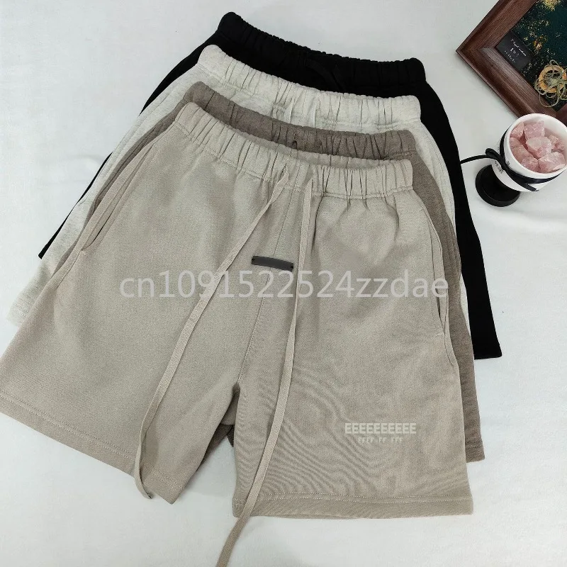 

FW25 Fashion Design Men's Casual Shorts Metallic Texture Letter Logo Knee Length Designer Brand Couple Loose Cotton Shorts