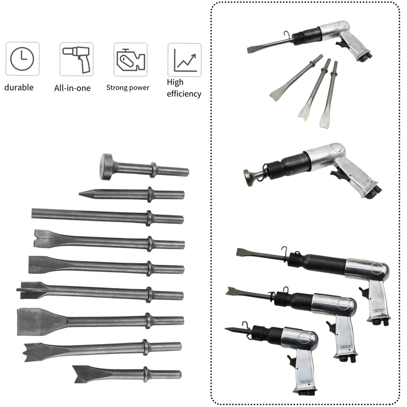 

Pneumatic Chisel Air Hammer Sander Bit Set 9 Piece Set-BAAX