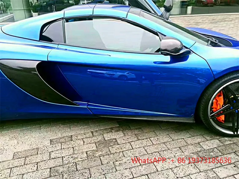 New 3K Diagonal Woven Carbon Fiber Side Rear Fender Vent for McLaren 650S MP4-12C Body Kit view 6