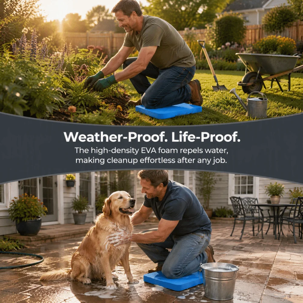 Thickened Garden Kneeler Pad Easy To Clean High Density Foam Knee Pad Waterproof Multifunctional Kneeler Mat Garage Use