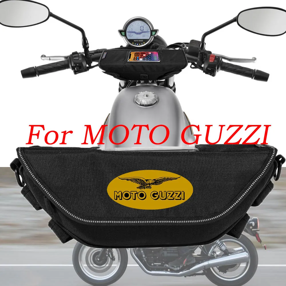 

For Moto Guzzi Retro commemoration V7 V9 V85TT Motorcycle accessory Waterproof And Dustproof Handlebar Storage Bag navigation