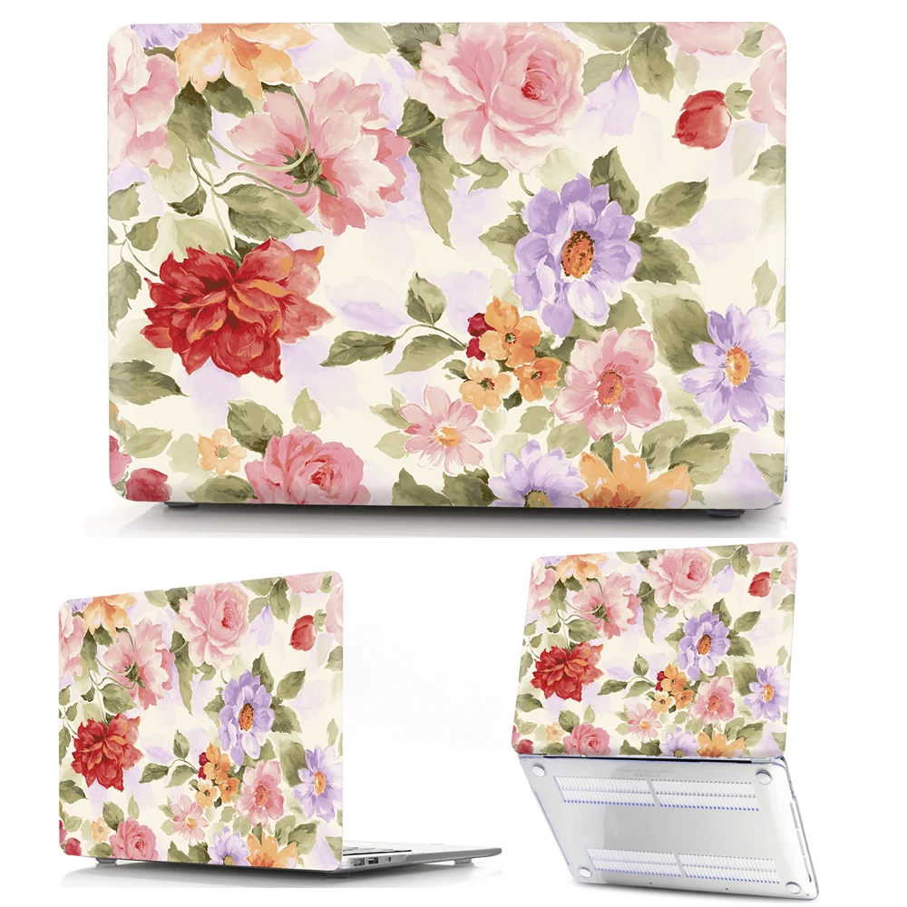 Laptop Case Hard PVC Funda Cover Shell For Apple Macbook Air 11.6 Retina 12 13 15.3 M2 M3 Pro 14.2 16 A1707 A1990 A2141 A2251 PC