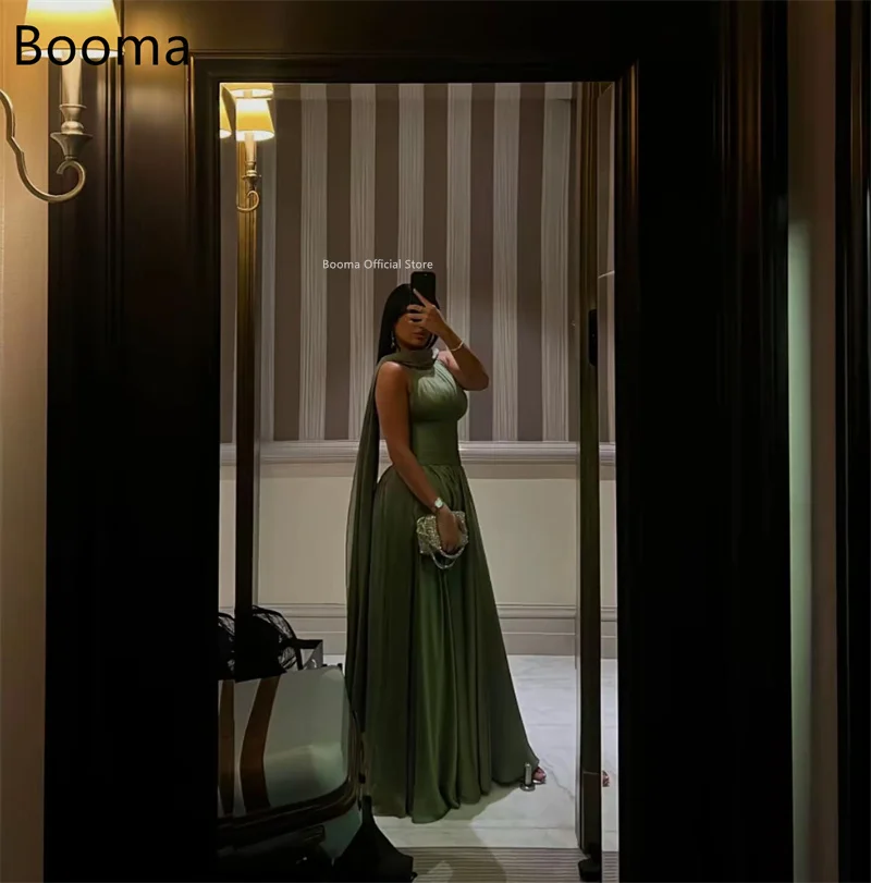 Booma A-Line Women Prom Formal Occcasion Gowns for Women Evening Dress Dresses Sleeveless Pleats Customized image 3