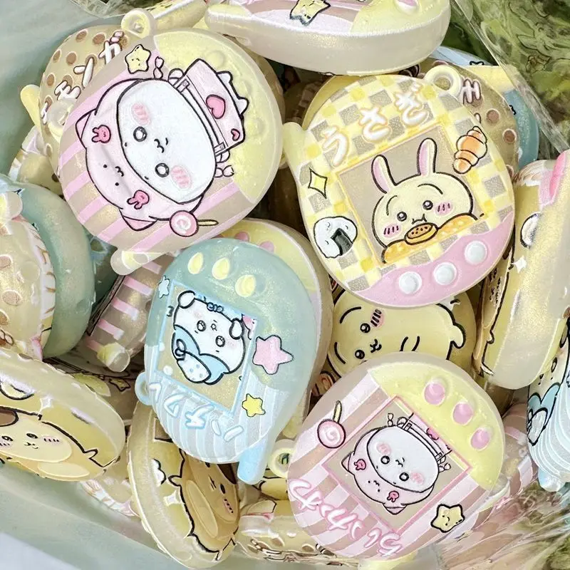 Cartoon Luminous Printed Chiikawa Hole Keychain Bag Pendant Beaded Pen DIY Accessories Mobile Phone Chain view 3